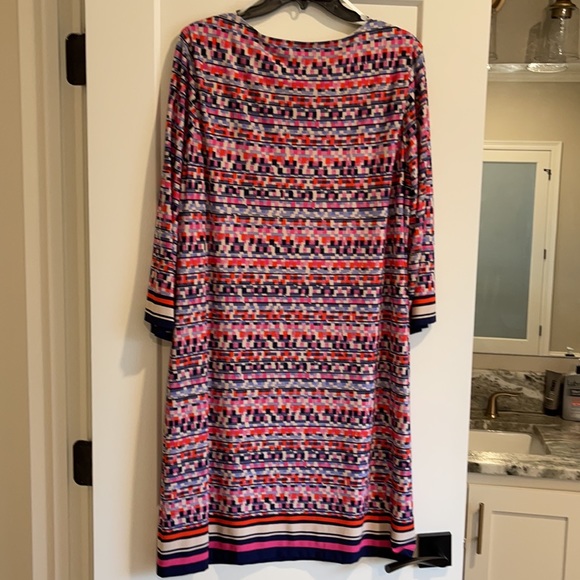Jessica Howard Sheath Dress Multi color in pink, Navy, cream, red. Cream Liner - Picture 2 of 4